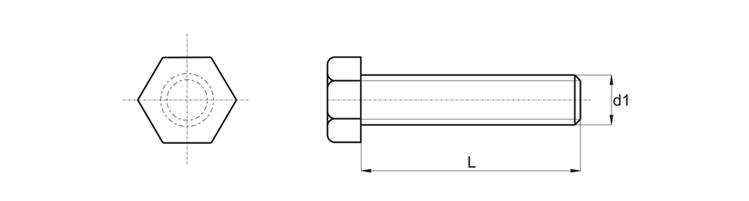 śruba Z łbem Sześciokątnym M6 X 25mm Din 34810 Din931933