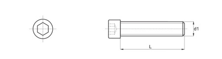 Śruba imbusowa M12 x 60mm, DIN 912