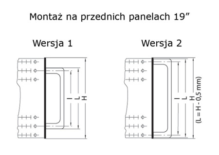 Uchwyt szufladowy i aparaturowy L - 100 M4